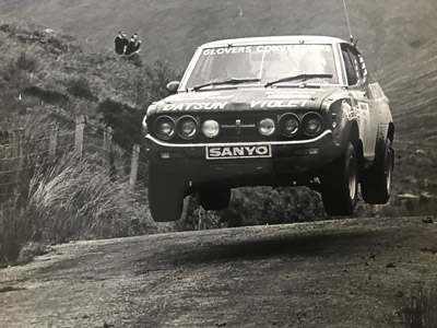 Andrew Marriott co-driving for Andy Dawson, on route to victory in the Tour of S Africa